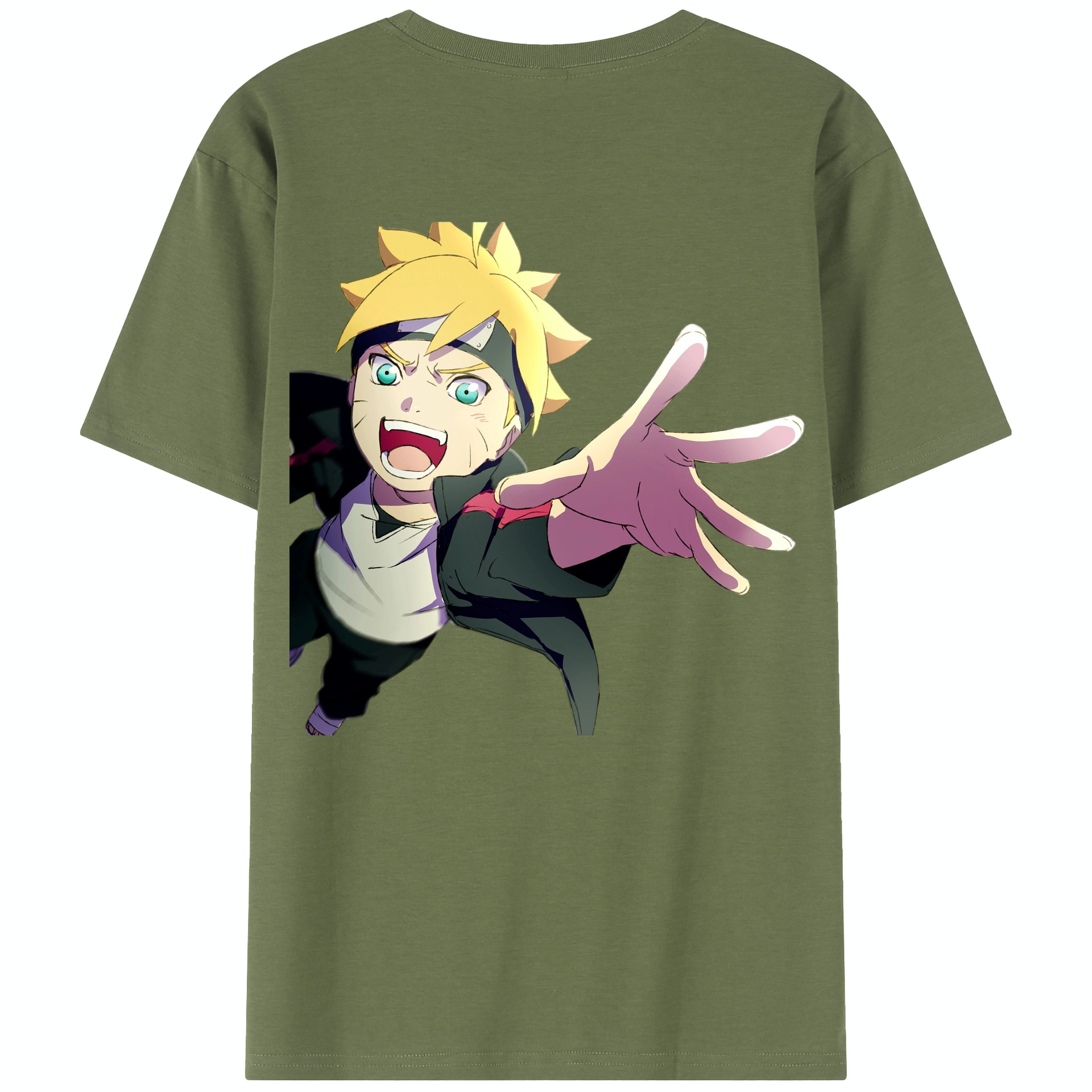 （画像用） NARUTO -ナルト- うずまき ボルト Uzumaki Boruto 綿100％半袖Tシャツ（背面プリント）